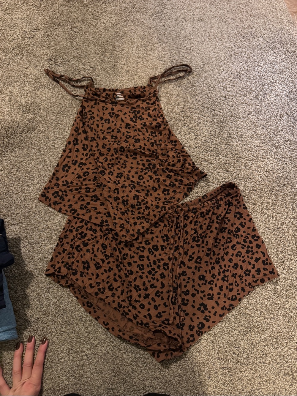 Cheetah pajama set